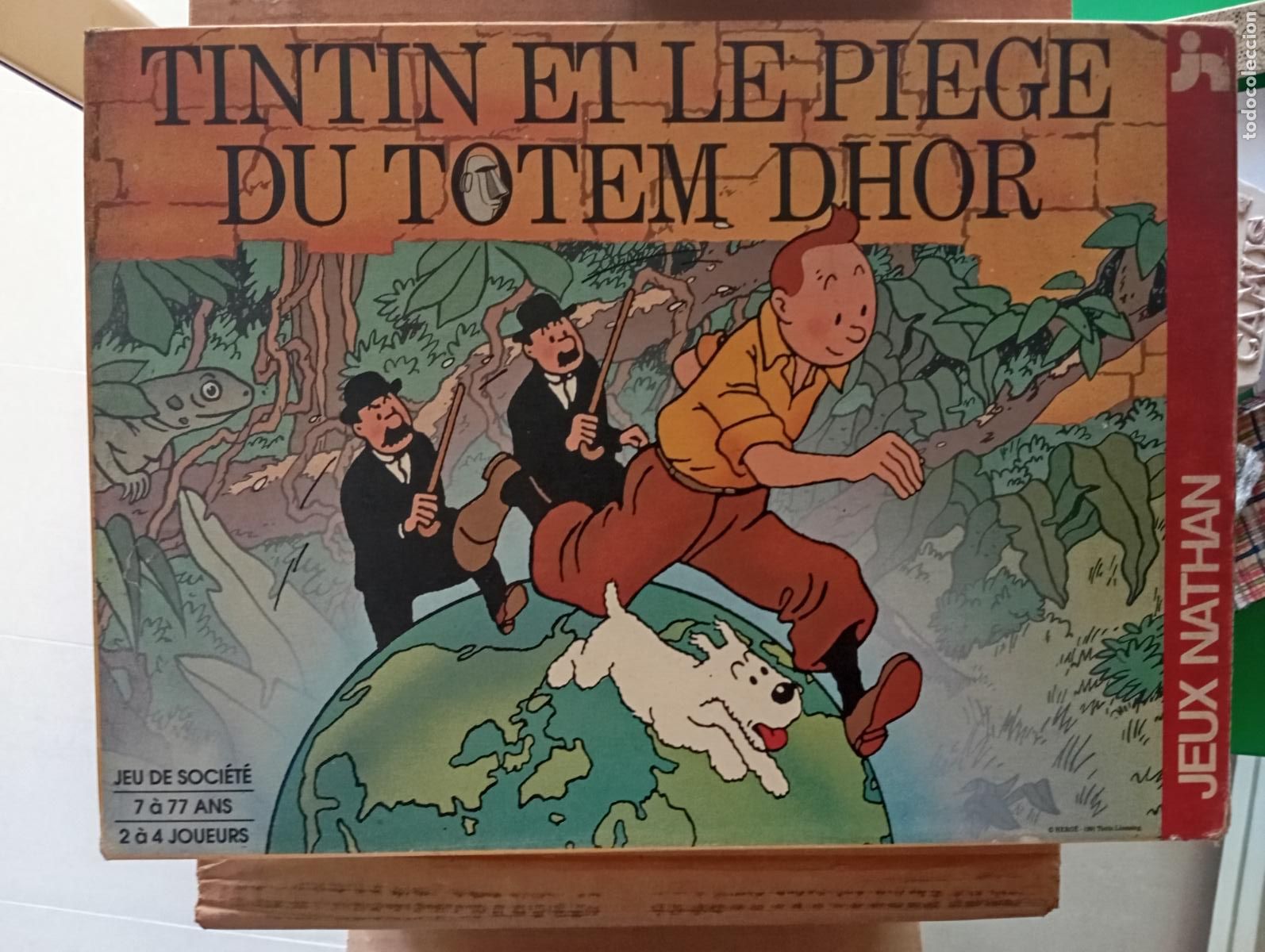Juegos de mesa: TINTIN ET LE PI&Egrave;GE DU TOTEM DHOR JEUX NATHAN Juego vintage completo Juego de mesa para Juventud