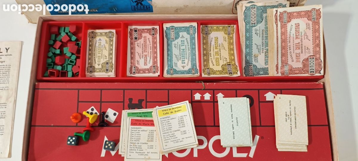 Juegos de mesa: Monopoly Borras 1969 con tablero de el Pal&eacute;