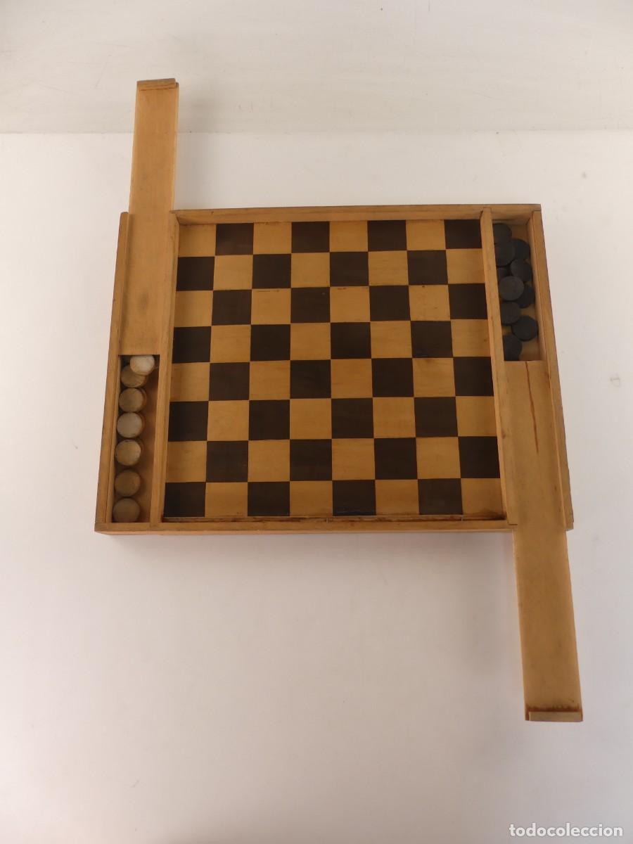 Juegos de mesa: TABLERO DE MADERA PARA AJEDREZ Y DAMA