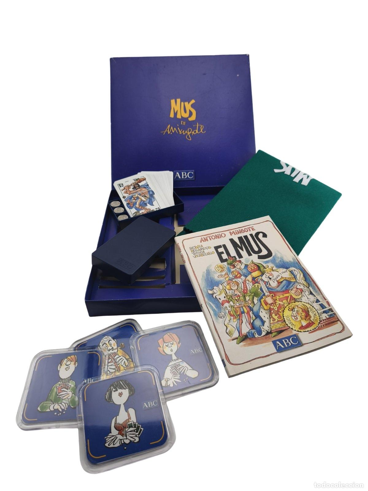 Juegos de mesa: Juego Completo &laquo;El Mus de Mingote&raquo; - Mazo de Naipes, Amarracos, Posavasos, Tapete y Libro (Promoci&oacute;n