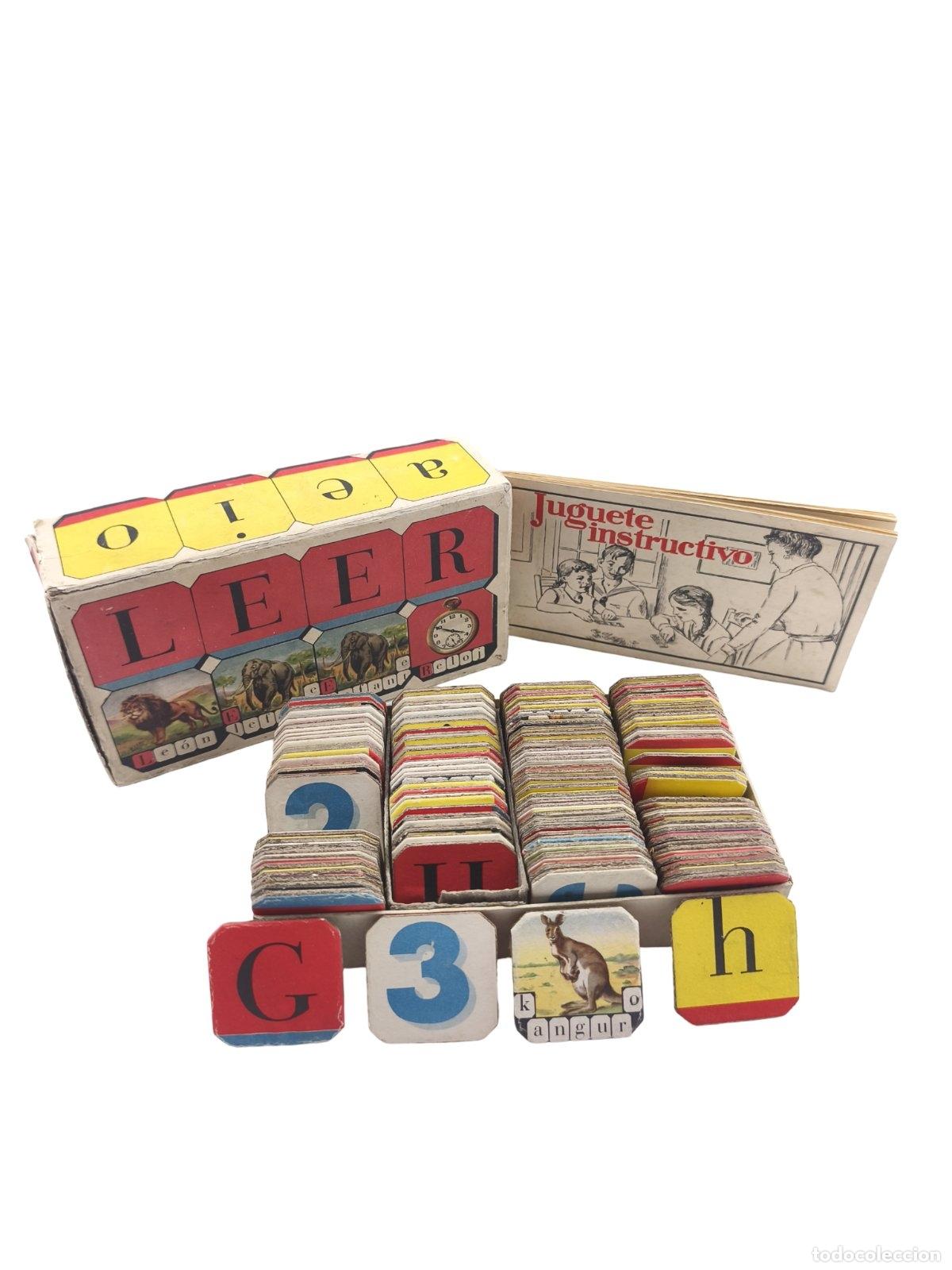 Juegos de mesa: Antiguo Juguete Instructivo Pre-Escolar &rdquo;LEER&rdquo; &ndash; Juego Pedag&oacute;gico de Letras y N&uacute;meros