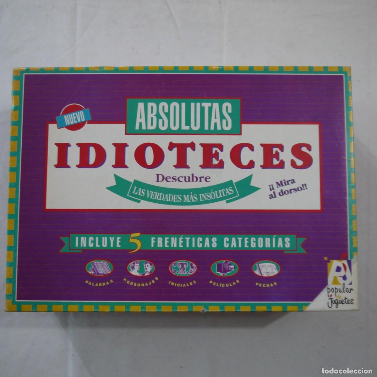 Juegos de mesa: ABSOLUTAS IDIOTECES - POPULAR JUGUETES - 1993 COMPLETO