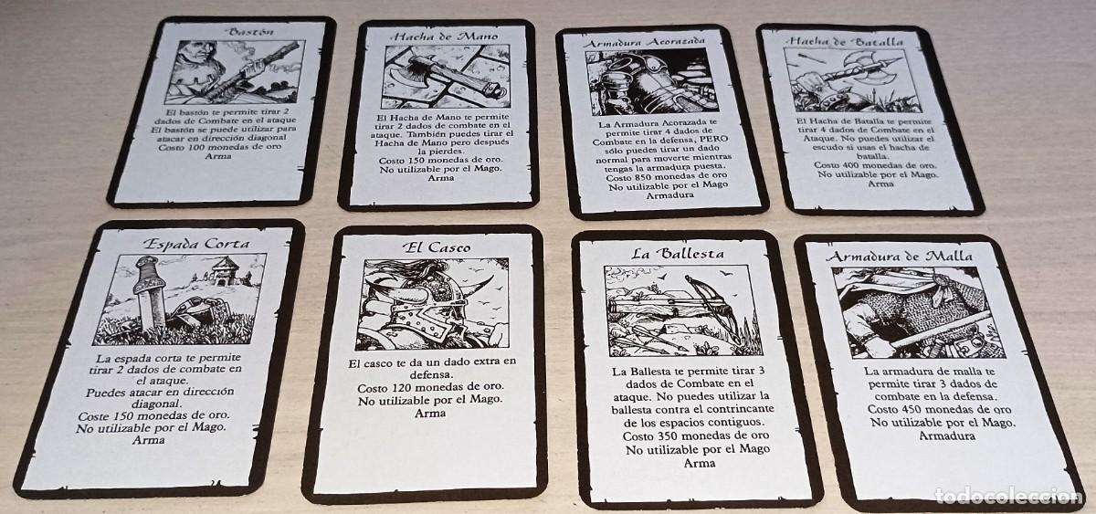 Juegos de mesa: HEROQUEST MB JUEGO DE MESA RECAMBIOS --- LOTE CARTAS EQUIPO DE BATALLA --- BOX01