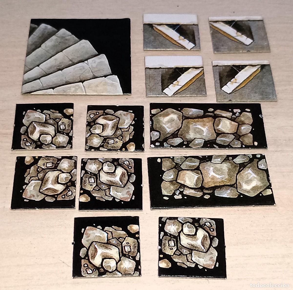 Juegos de mesa: HEROQUEST MB JUEGO DE MESA RECAMBIOS - LOTE VARIADO ROCAS PUERTAS ESCALERAS --- BOX01