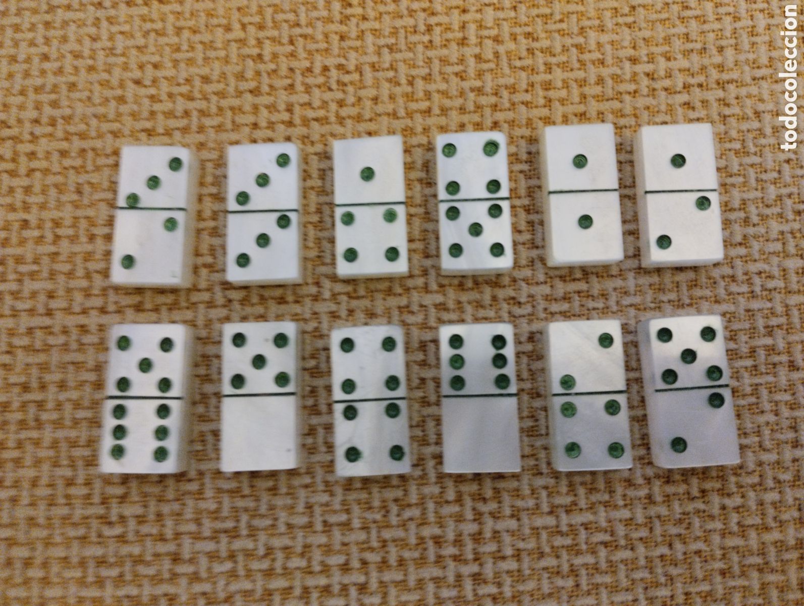 Juegos de mesa: Lote piezas domino nacar - Foto 1