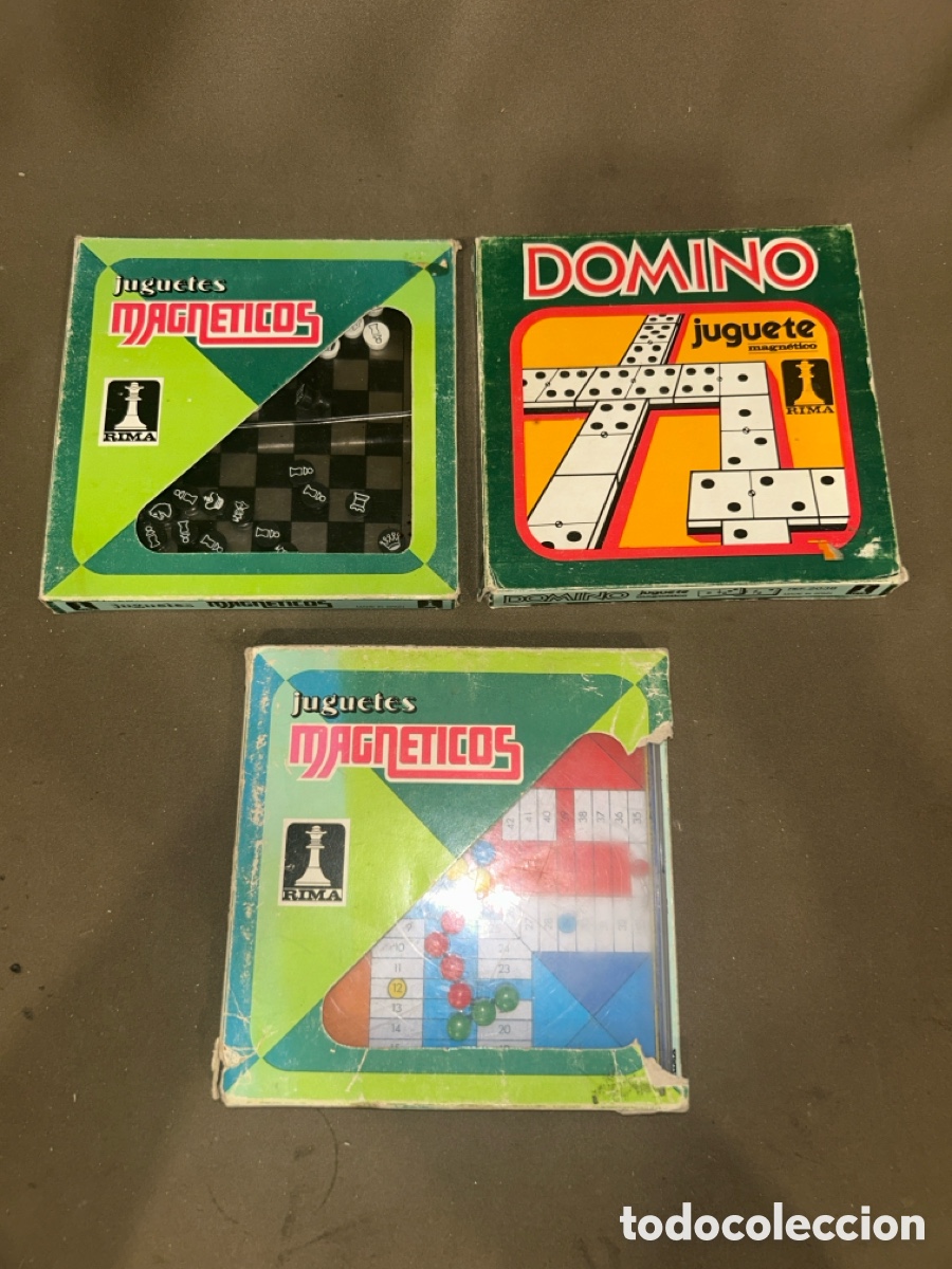 Juegos de mesa: LOTE DE JUGUETES MAGN&Eacute;TICOS, PARCH&Iacute;S, DOMIN&Oacute; Y AJEDREZ, JUGUETES RIMA *VER FOTOS*