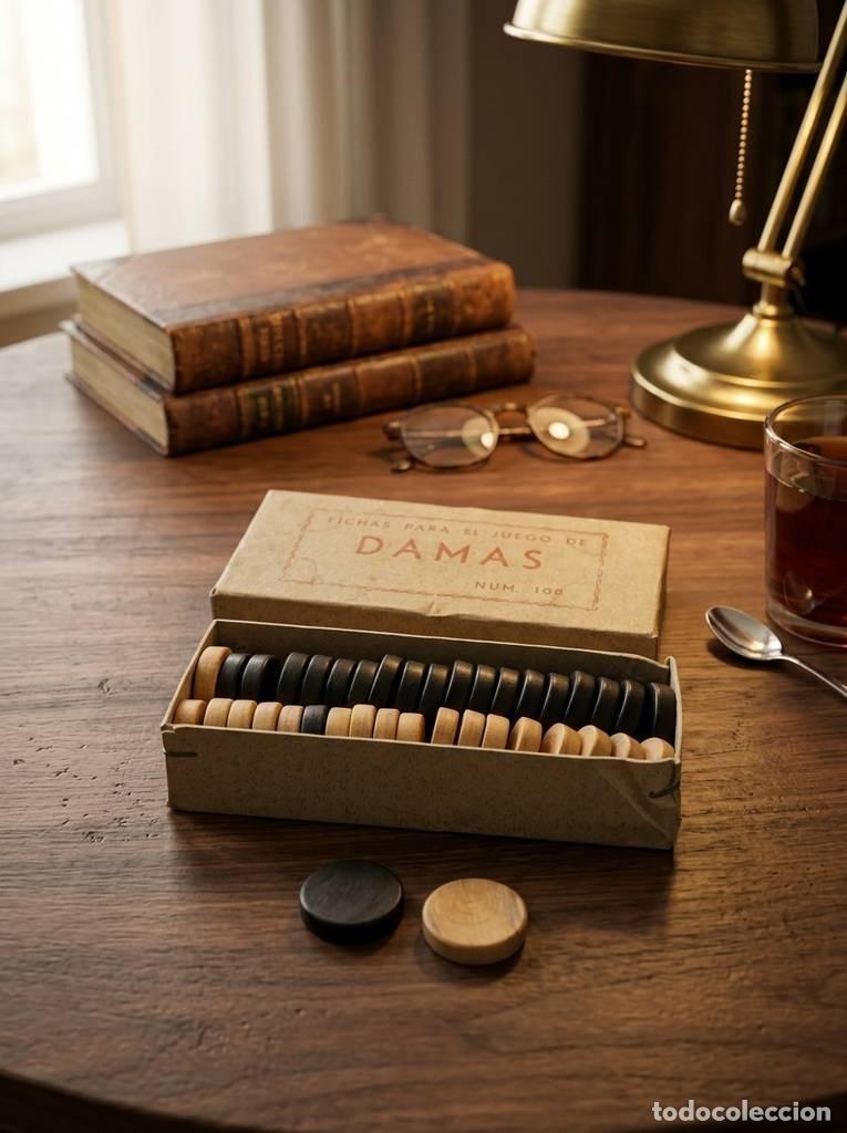Juegos de mesa: FICHAS JUEGO DE DAMAS VINTAGE