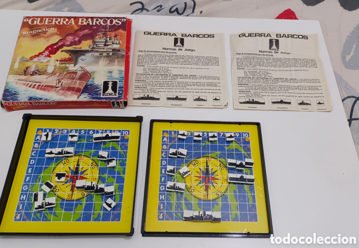 Juegos de mesa: Juego Guerra de barcos magnetico Rima completo en caja