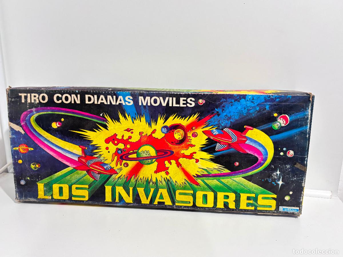 Juegos de mesa: Juguetes Gracia los invasores tiro con diana m&oacute;vil la pistola funciona el el&eacute;ctrico no esta probado