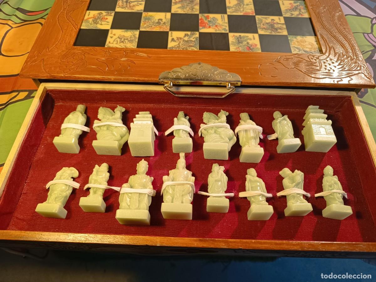 Juegos de mesa: Ajedrez Chino en madera con figuras en resina - Foto 8