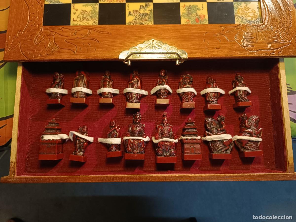Juegos de mesa: Ajedrez Chino en madera con figuras en resina - Foto 11
