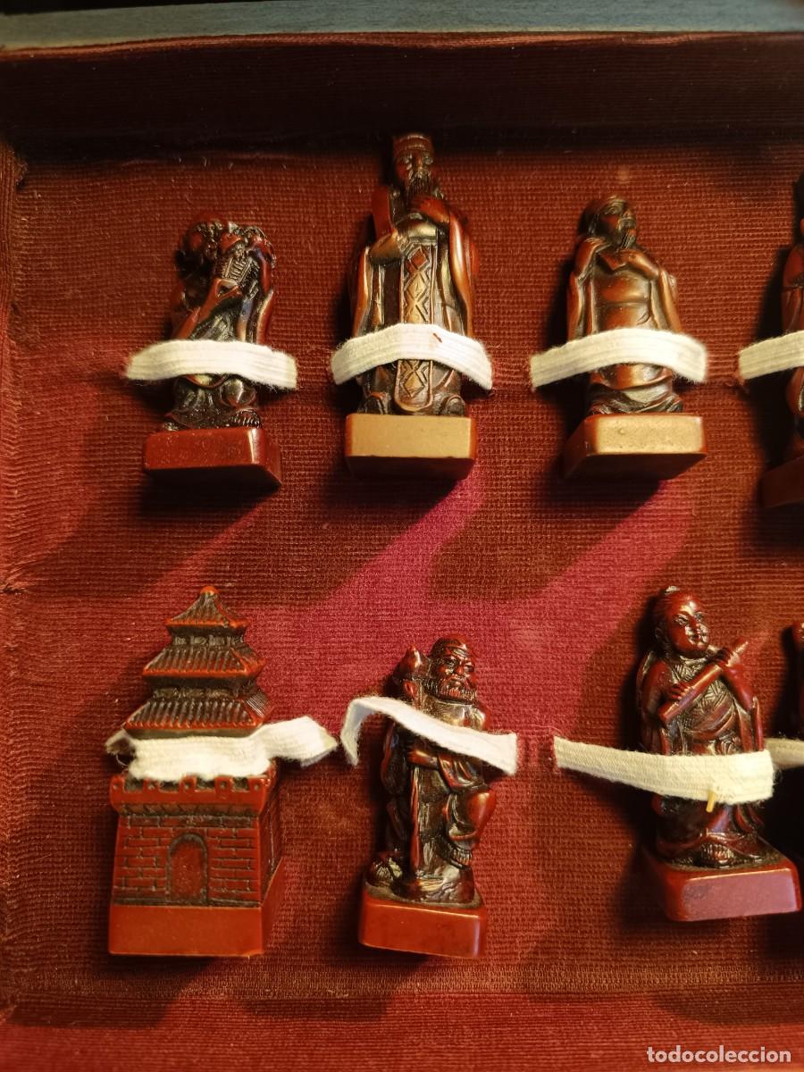 Juegos de mesa: Ajedrez Chino en madera con figuras en resina - Foto 12
