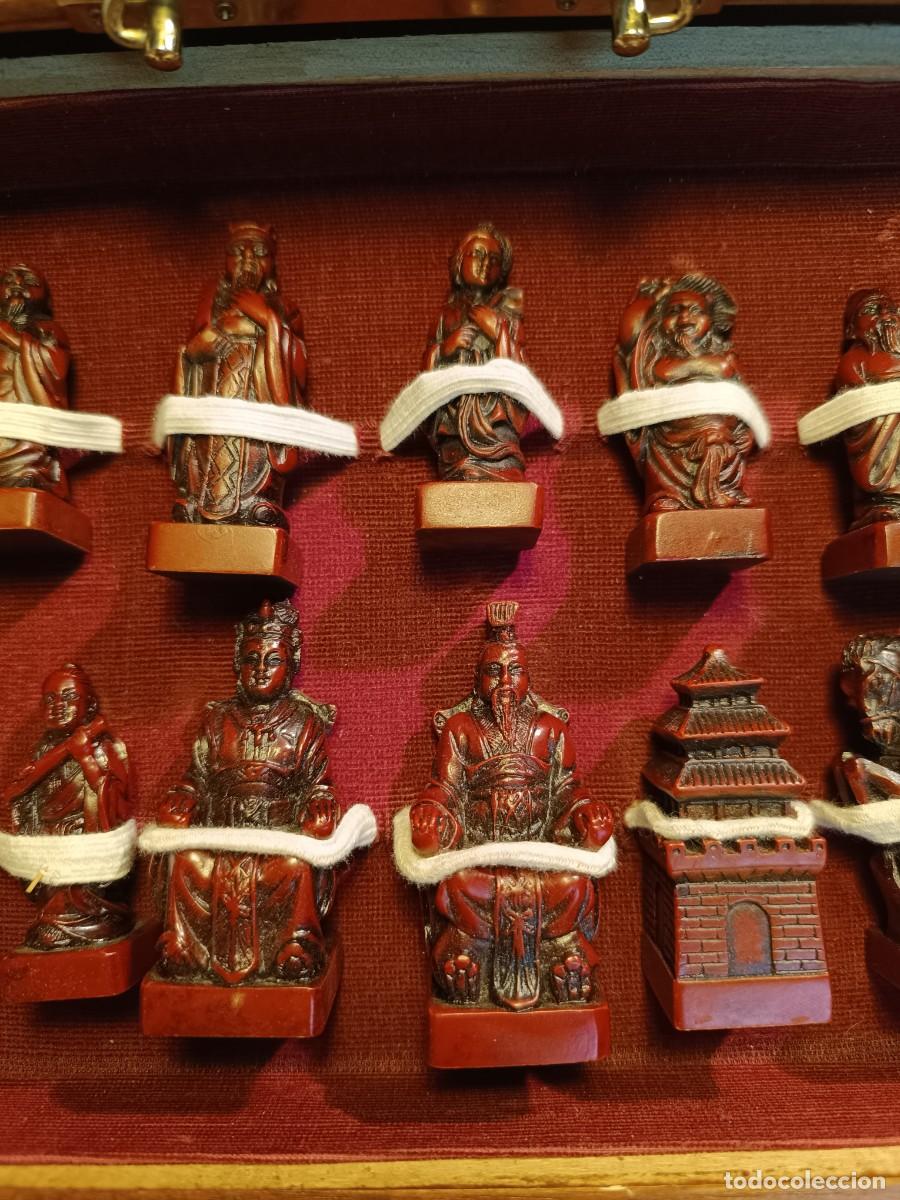 Juegos de mesa: Ajedrez Chino en madera con figuras en resina - Foto 13
