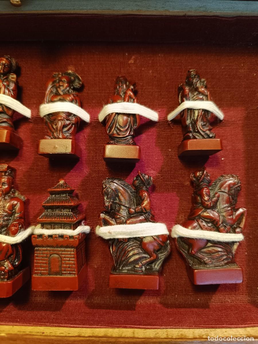 Juegos de mesa: Ajedrez Chino en madera con figuras en resina - Foto 14