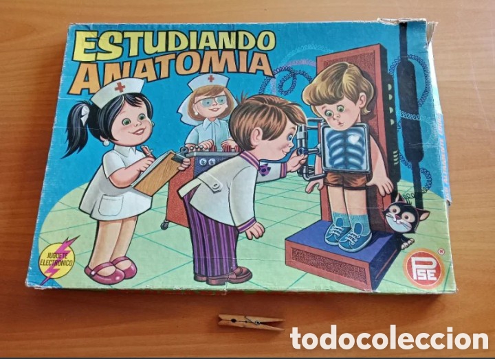 Juegos de mesa: Estudiando anatom&iacute;a juguete a&ntilde;os 70 funcionando