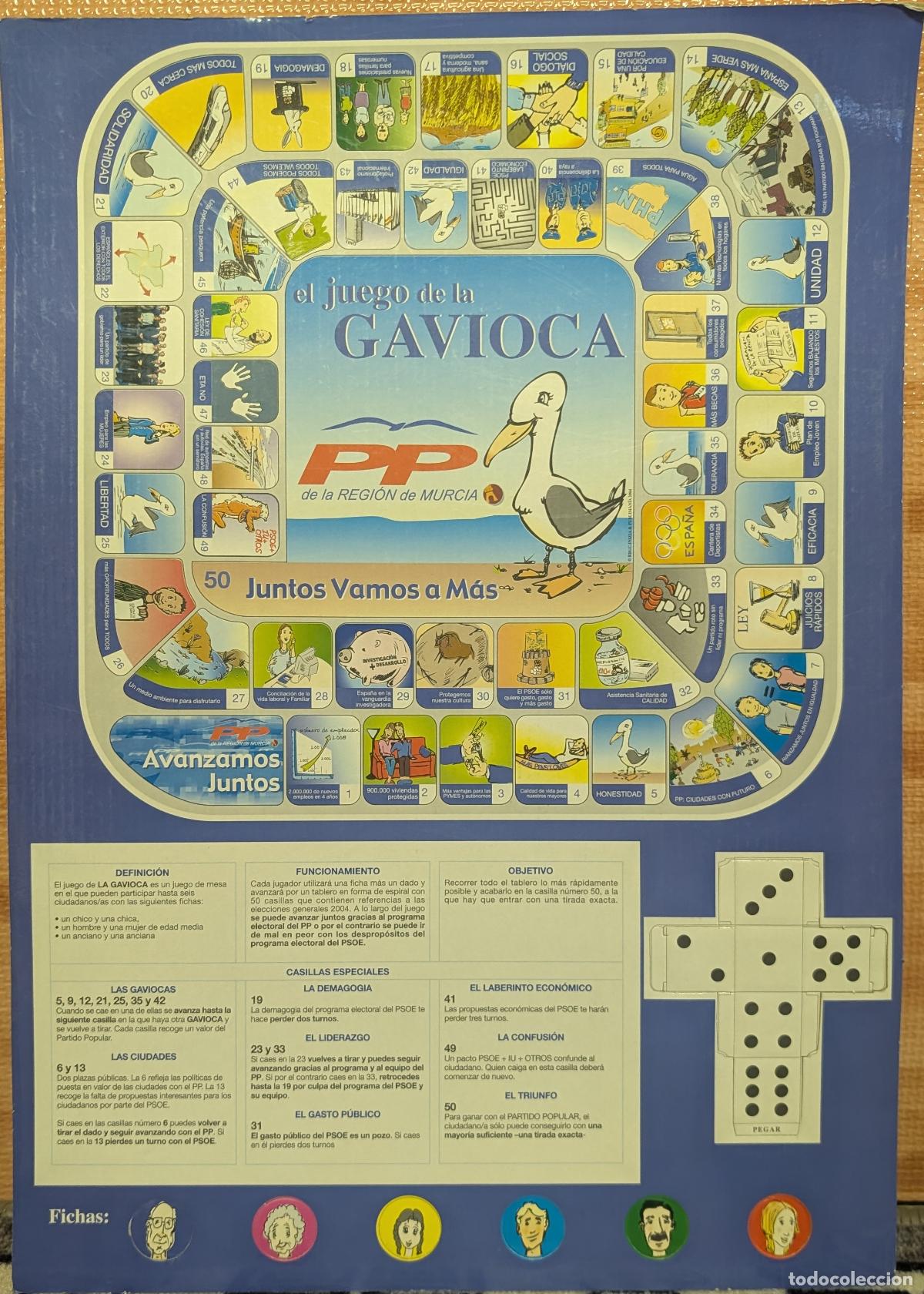 Juegos de mesa: El juego de la gaviota - PP de la regi&oacute;n de Murcia (2004) &iexcl;Impecable!