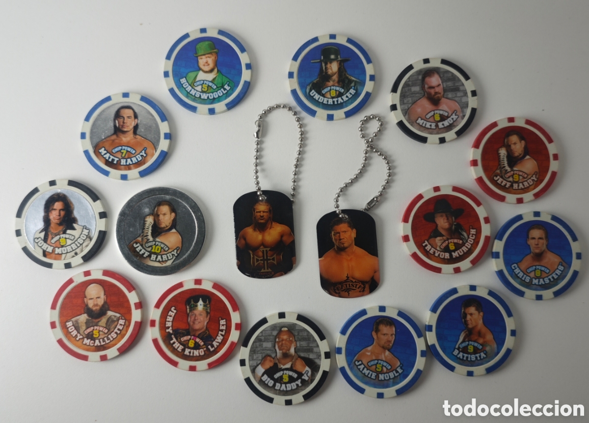 Juegos de mesa: Lote original de WWE Wrestling en excelente estado de conservaci&oacute;n.