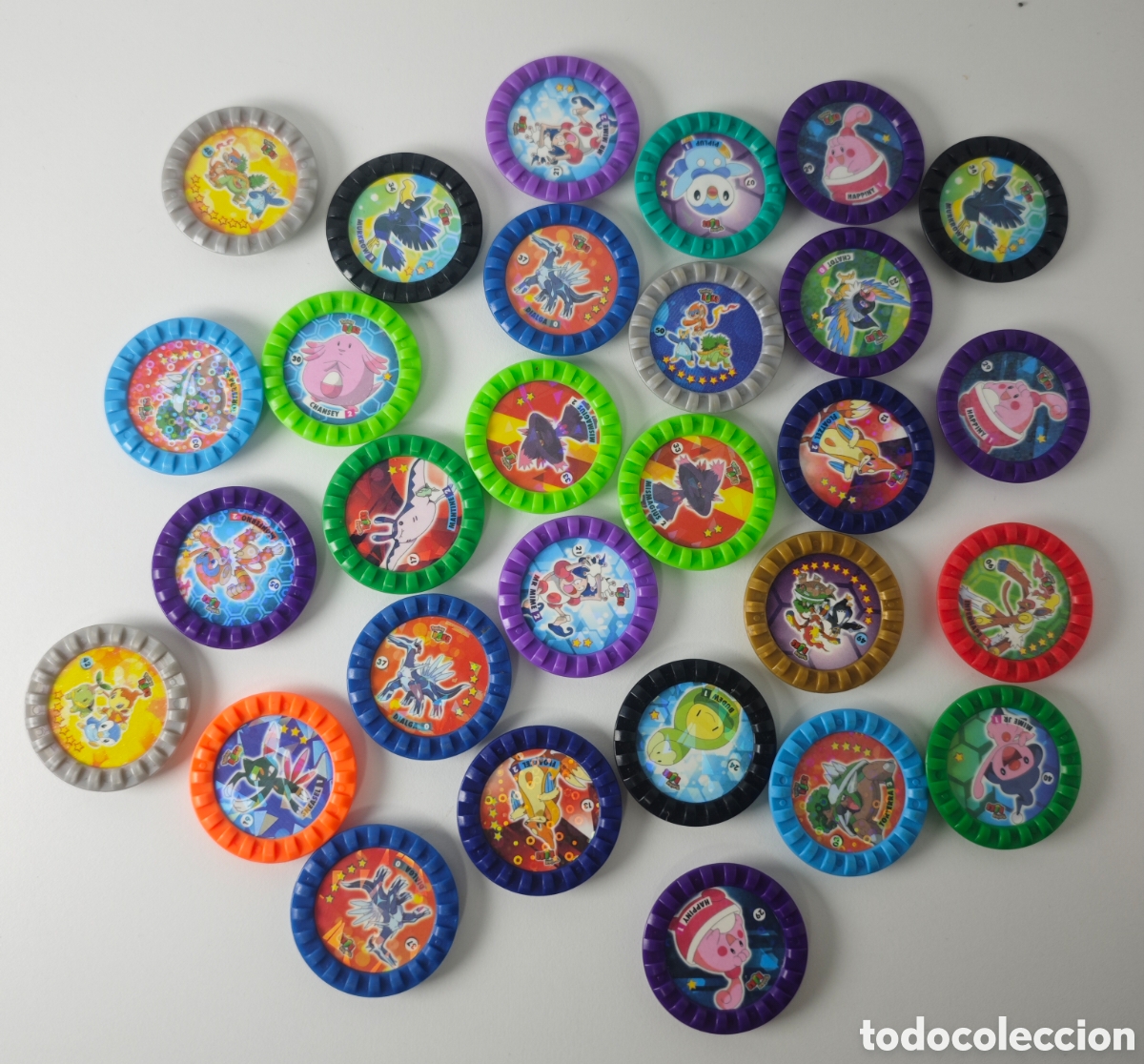 Juegos de mesa: Lote Tazos Pok&eacute;mon Kraks - Diamond & Pearl (Dialga, Piplup, Torterra)
