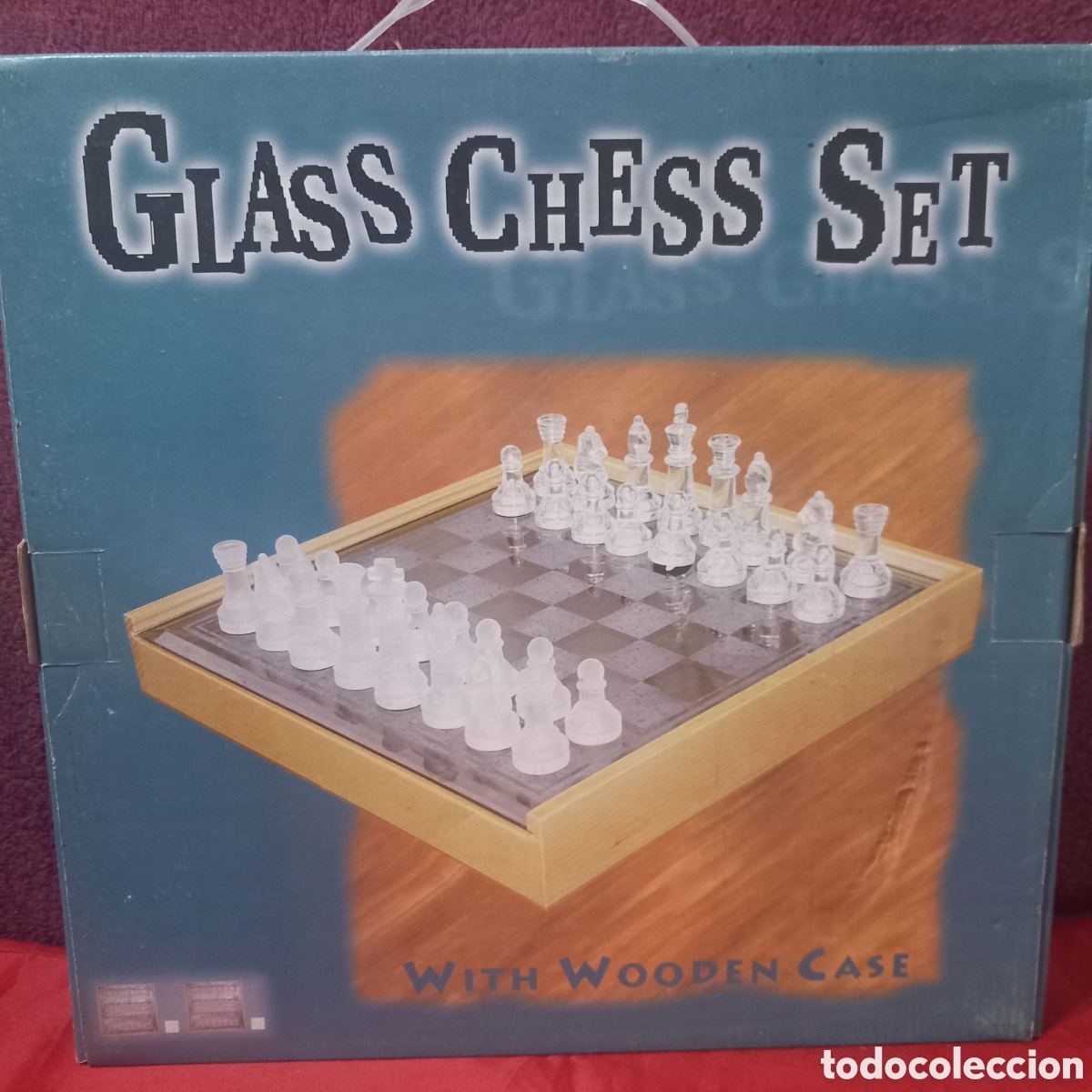 Jogos de mesa: NUEVO PRECINTADO!!! AJEDREZ DE CRISTAL CON FICHAS DE CRISTAL(35cm&times;35cm)CAJA DE MADERA