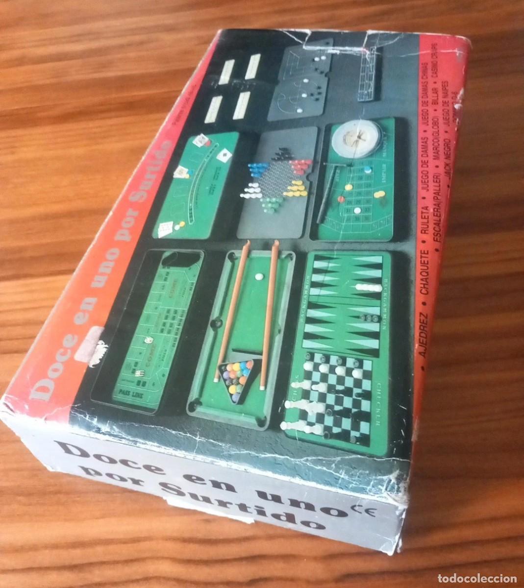 Juegos de mesa: Doce en uno por surtido juegos de mesa retro