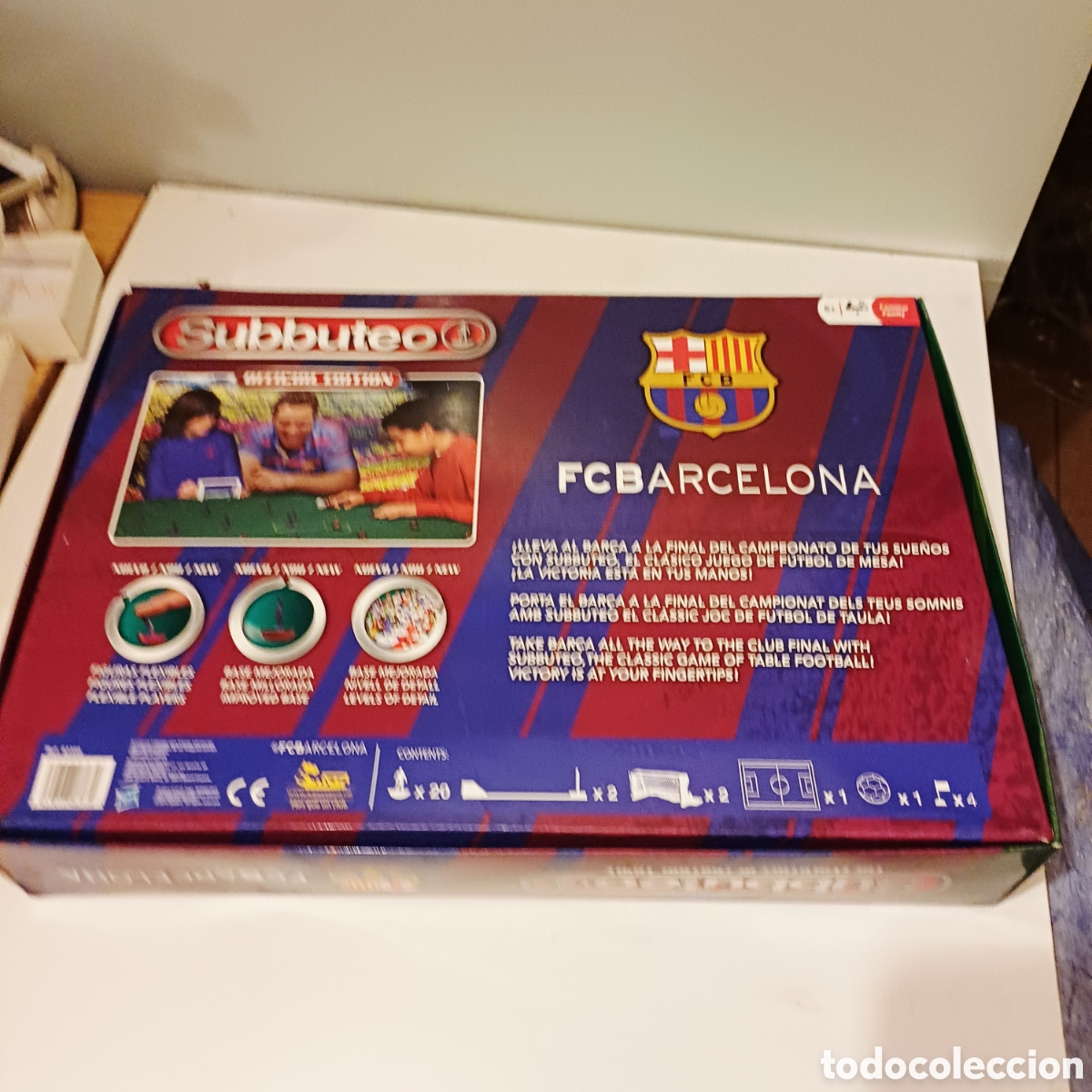 Juegos de mesa: Juego subbuteo fc Barcelona conmemorativo Qatar incompleto leer detalles