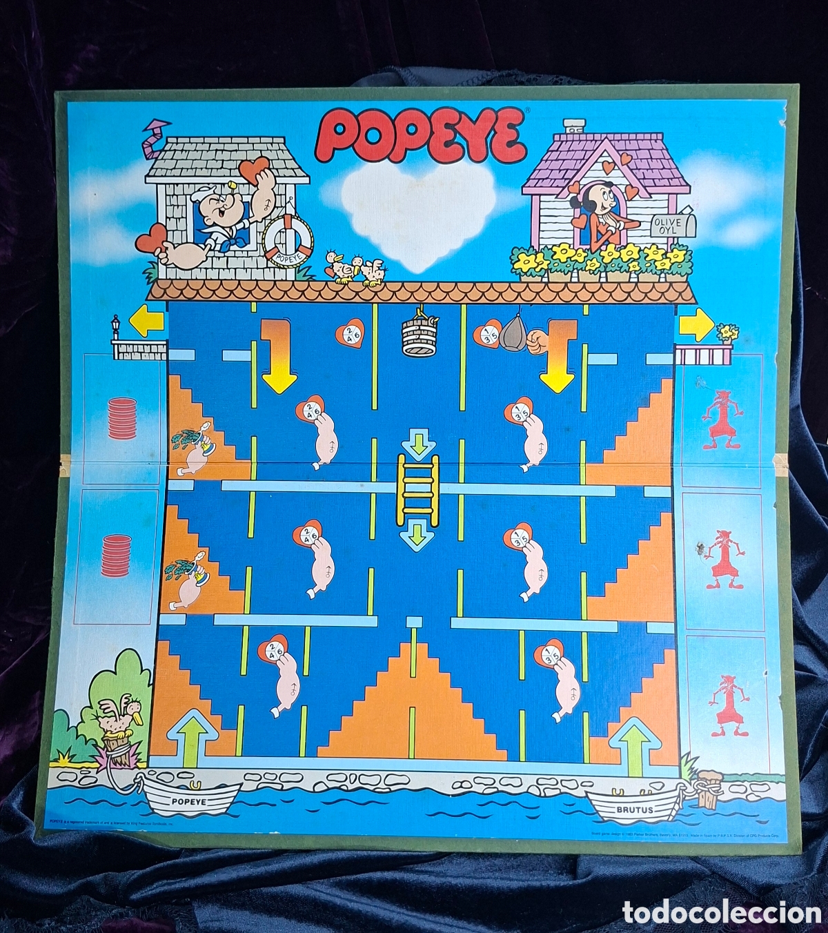 Juegos de mesa: Tablero POPEYE 1983 Parker Brothers &ndash; Edici&oacute;n espa&ntilde;ola &ndash; Vintage 80s