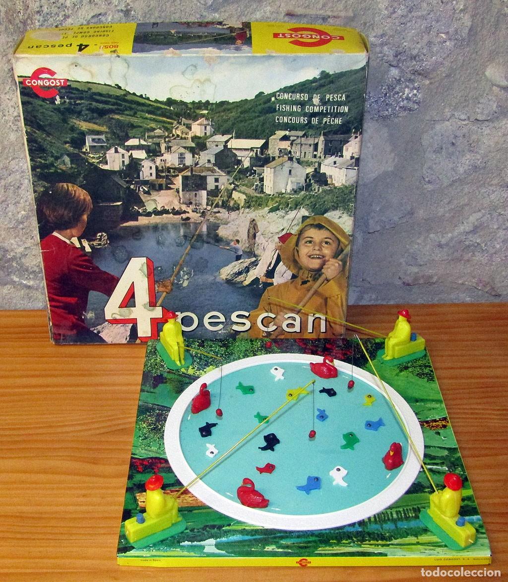 Juegos de mesa: 4 PESCAN, DE CONGOST - ANTIGUO JUEGO DE PESCA Y PUNTER&Iacute;A - A&Ntilde;OS 70 - EN SU CAJA ORIGINAL