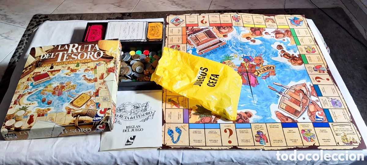 Juegos de mesa: Juego de Mesa La Ruta del Tesoro - Original a&ntilde;os 80 - CEFA