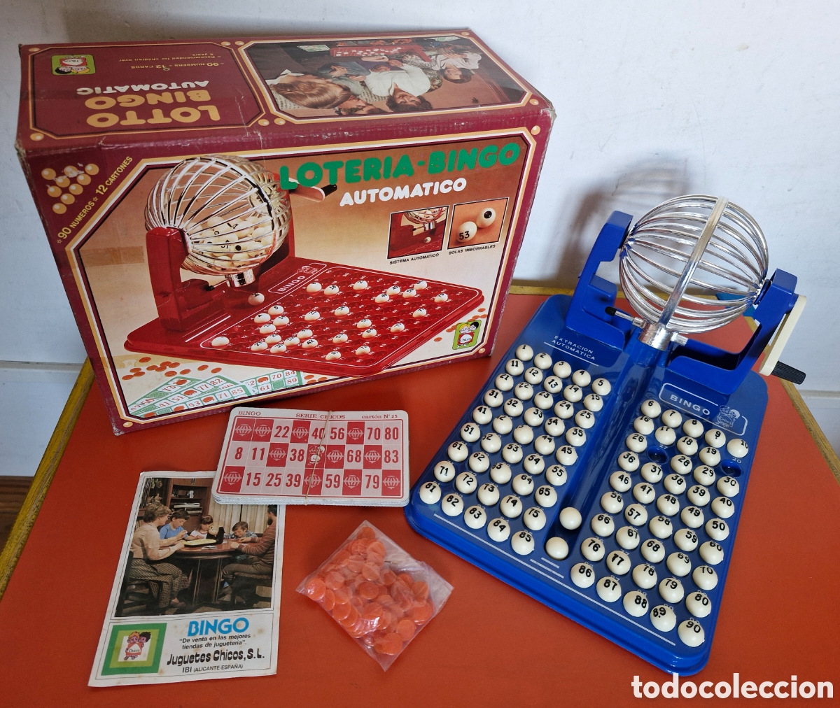 Juegos de mesa: LOTER&Iacute;A BINGO MANUAL 12 CARTONES.SIN USO,EN CAJA.CHICOS 80'S.INCOMPLETO.