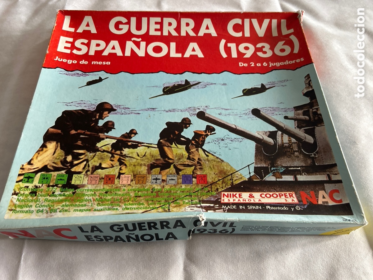 Juegos de mesa: Fant&aacute;stico juego La guerra civil espa&ntilde;ola(1936)NAC