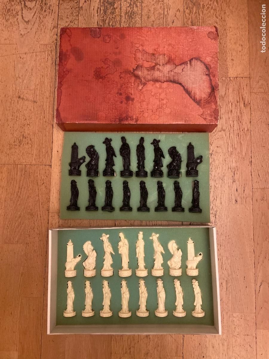 Juegos de mesa: Caja antigua Ajedrez Chino - Foto 1