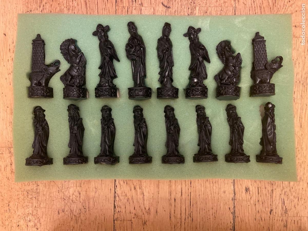 Juegos de mesa: Caja antigua Ajedrez Chino - Foto 3