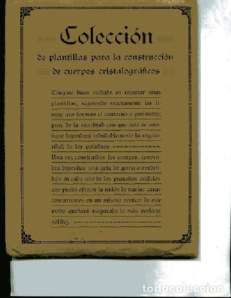 Juegos de mesa: colecci&oacute;n de plantillas para la construcci&oacute;n de cuerpos cristalogr&aacute;ficos, dos sobres, rr