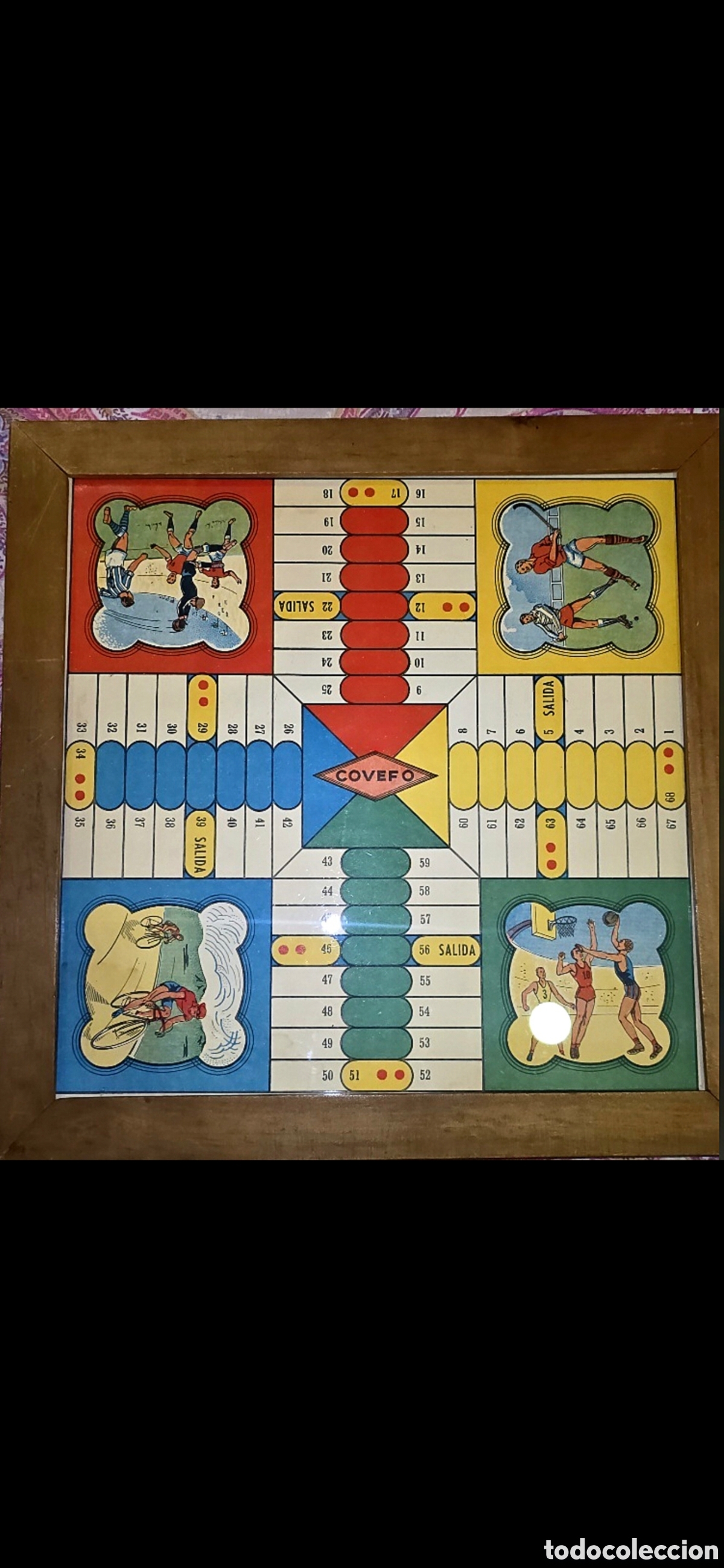 Juegos de mesa: Juego de la Oca y Parchis Covefo Antiguo Marco