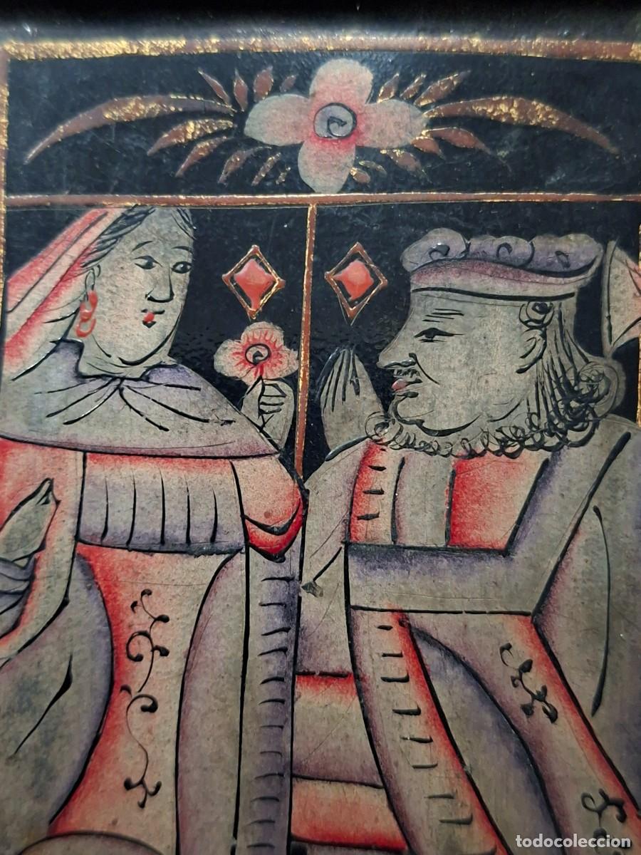 Juegos de mesa: SET 3 BANDEJAS DEL JUEGO &rdquo;POPEN JOAN &rdquo; PINTADA EN LACA CANT&Oacute;N ,&Eacute;POCA 1800-1840