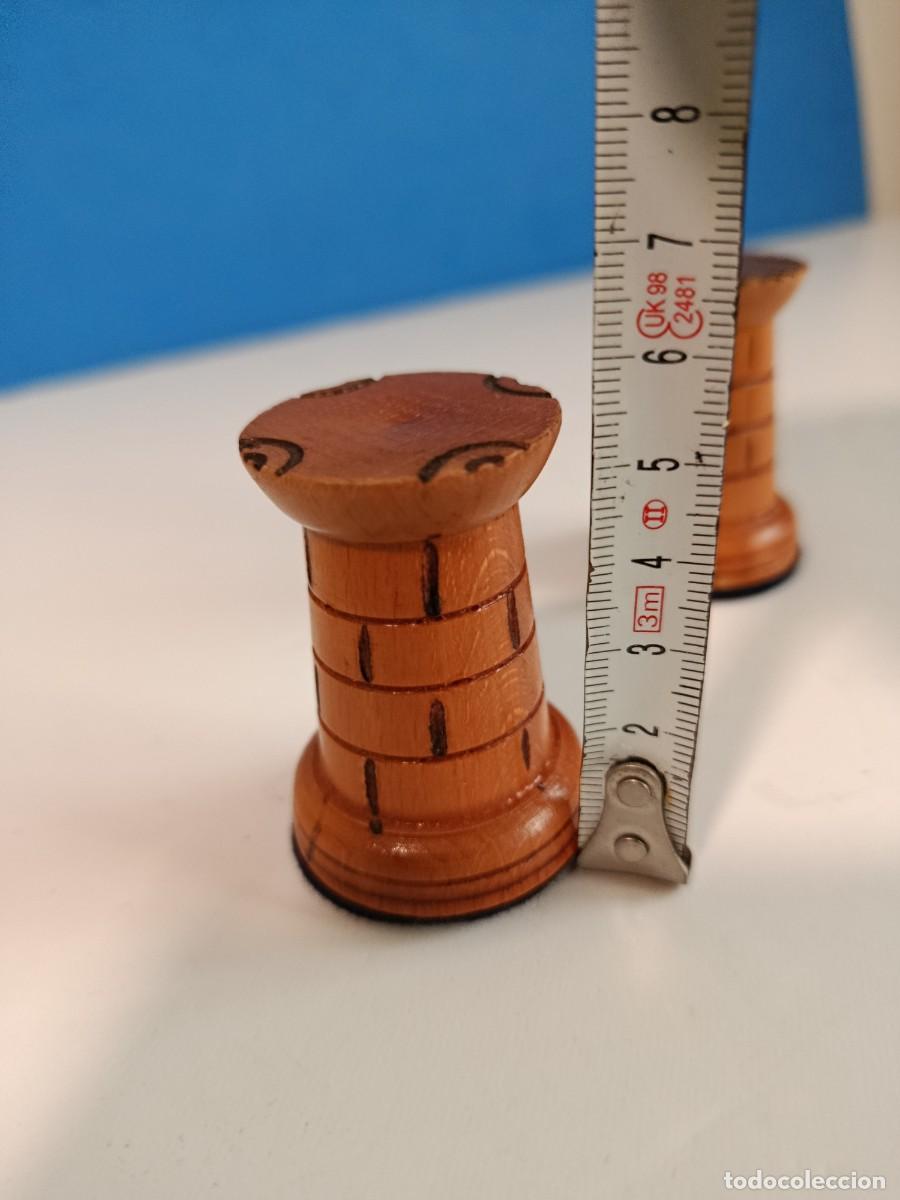 Juegos de mesa: DOS TORRES DE AJEDREZ POLACO DE MADERA. MODELO REALEZA - Foto 2