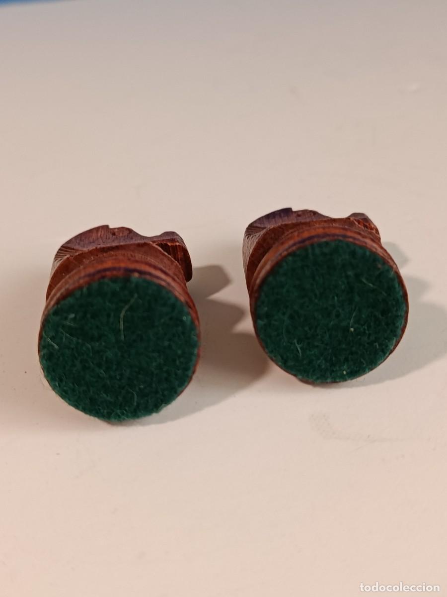 Juegos de mesa: DOS CABALLOS DEL AJEDREZ DEADERA.ANTIGUO - Foto 3