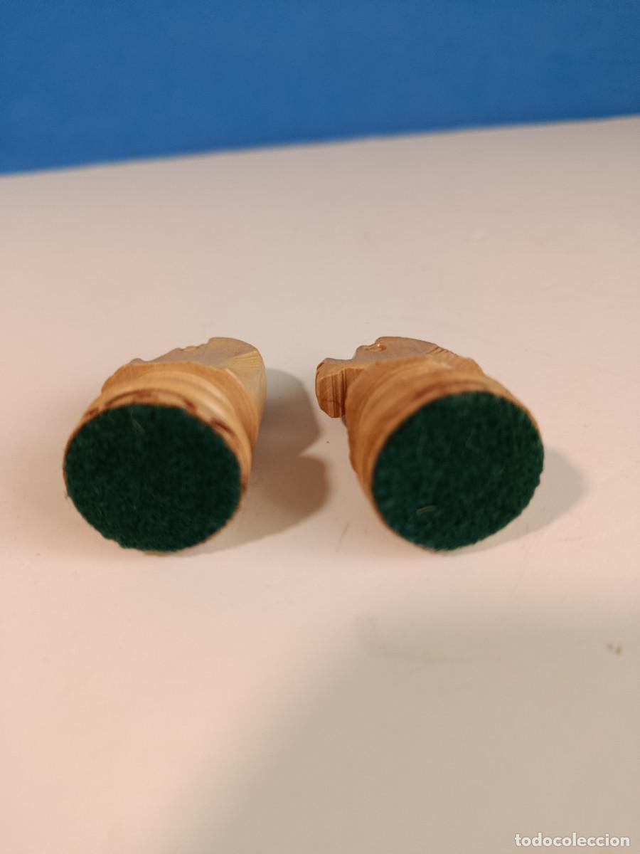 Juegos de mesa: DOS CABALLOS DEL JEDREZ DE MADERA. ANTIGUO - Foto 4