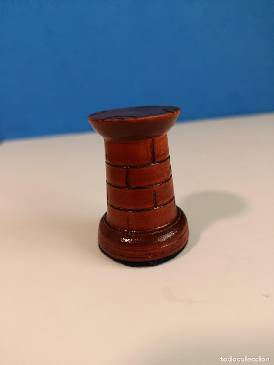 Juegos de mesa: TORRE DEL AJEDREZ POLACO DE MADERA.MODELO REALEZA.