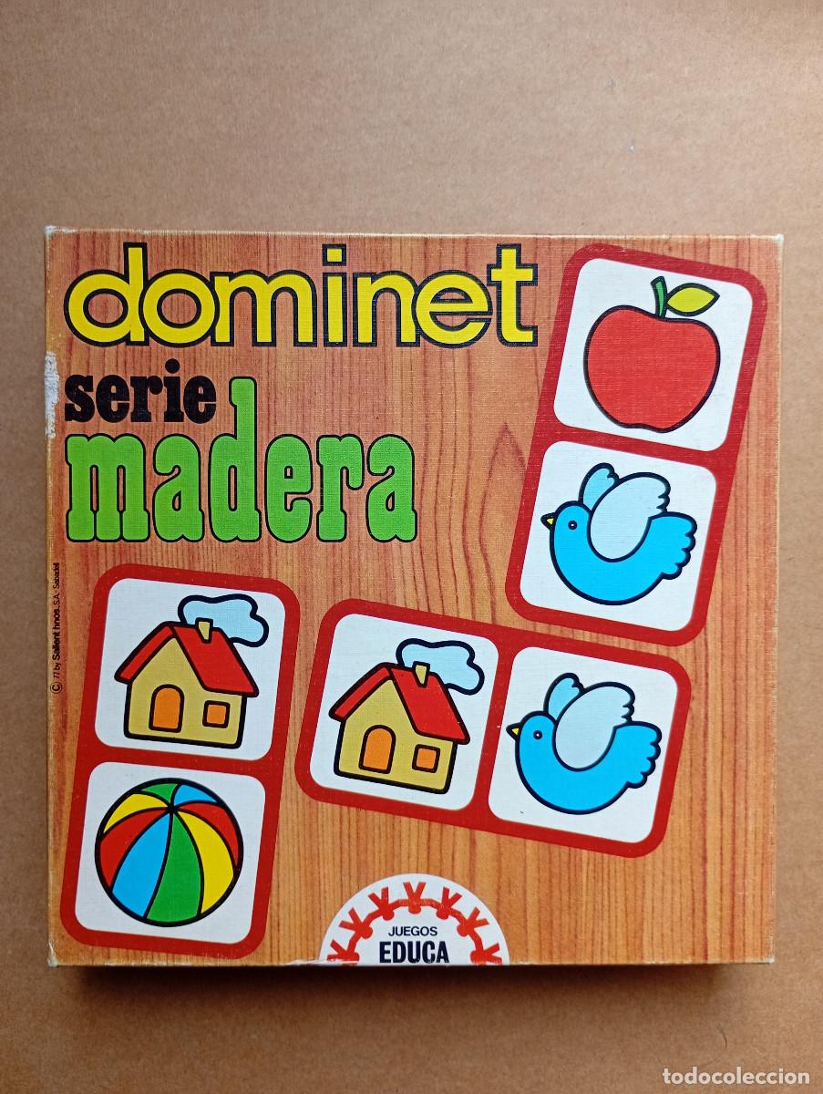 Juegos de mesa: Dominet. Serie madera. Educa. A&ntilde;os 70. Raro