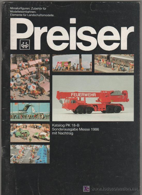 Brinquedos antigos: CATALOGO PK 18-B MINIATURAS PREISER 1986 ESCALA HO