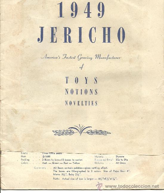 Juguetes antiguos: Cat&aacute;logo Juguetes Jericho. 1949.