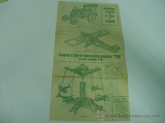 Giocattoli antichi: HOJA CATALOGO PUBLICITARIO DE LOS MODELOS DE MONTAJE TRIX - (1 - 1A - 1B)
