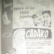 Juguetes antiguos: GEYPER. CADAKO EL JUGUETE DE LOS 1000 JUGUETES, PUBLICIDAD.