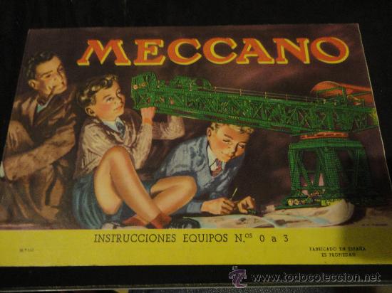 Old Toys: CATALOGO MECCANO, INSTRUCCIONES EQUIPOS NUMEROS 0 A 3. DE 1958 &iexcl;&iexcl;EN IMPECABLE ESTADO!!