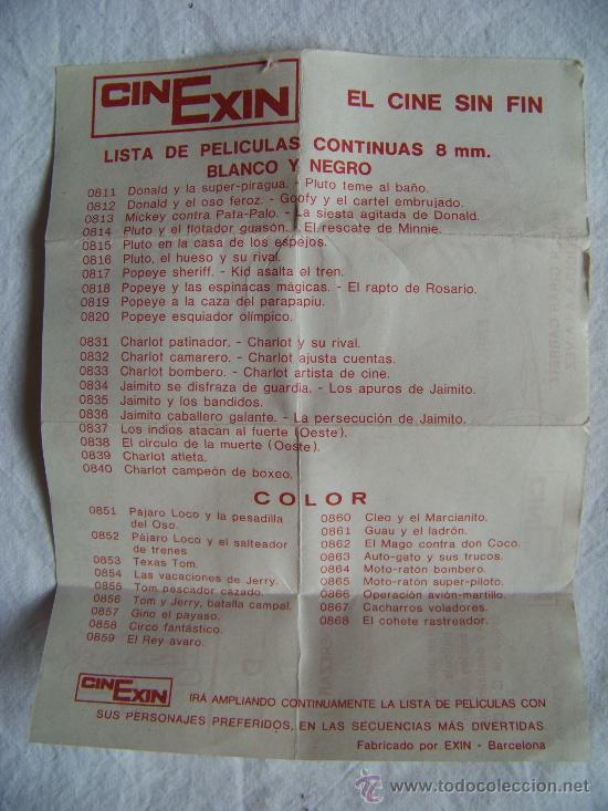 Old Toys: Catalogo lista de peliculas cinexin