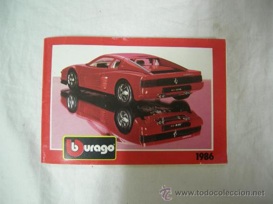 Brinquedos antigos: catalogo de coches a escala burago 1986