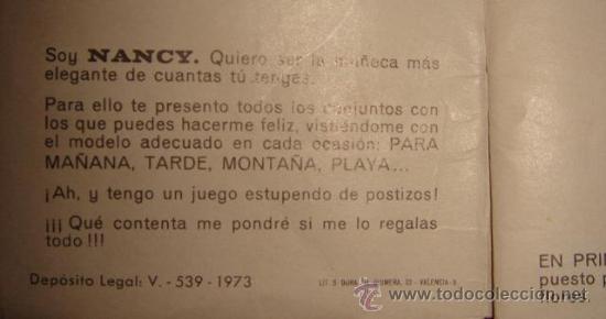 Juguetes antiguos: NANCY. CATALOGO ORIGINAL del 73. - Foto 2