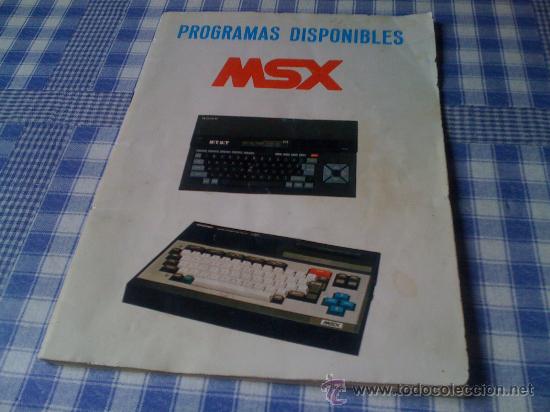 Juguetes antiguos: Antiqu&iacute;simo Cat&aacute;logo de Juegos Programas Disponibles y Aplicaciones de Ordenadores MSX