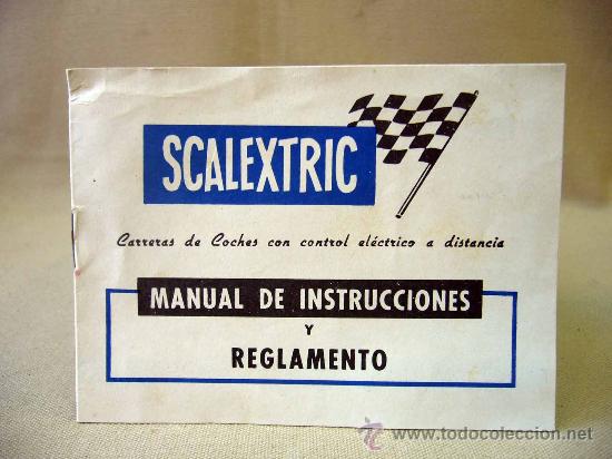 Juguetes antiguos: SCALEXTRIC, MANUAL DE INSTRUCCIONES Y REGLAMENTO